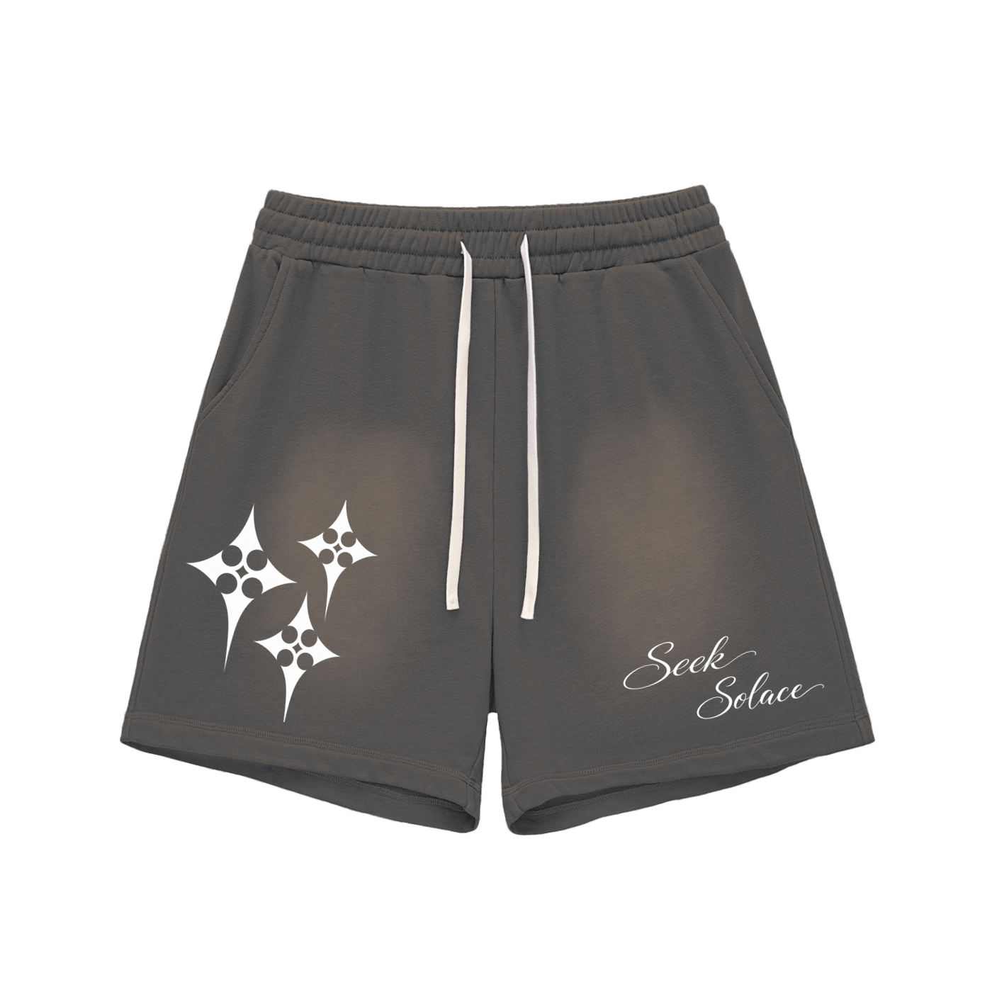 Sun Faded Cotton Shorts
